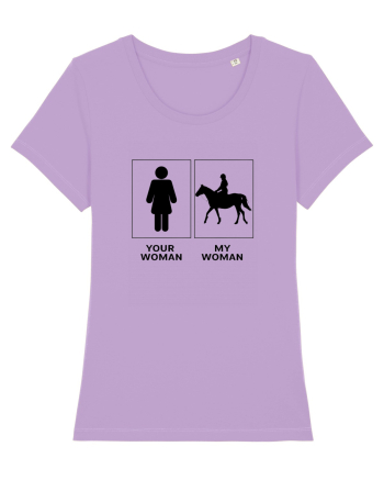 Woman Riding Design Lavender Dawn