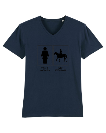 Woman Riding Design French Navy