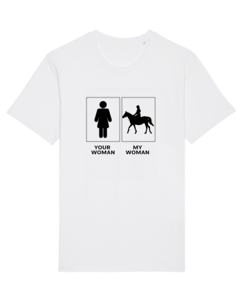 Woman Riding Design White