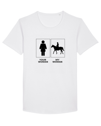 Woman Riding Design White