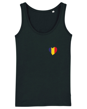 Inima tricolora Romania Black