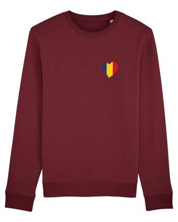 Inima tricolora Romania Burgundy