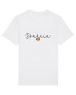 Romania inima tricolora Tricou mânecă scurtă Unisex Rocker
