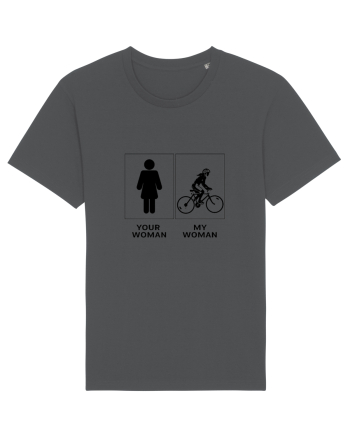 Woman Cycling Design Anthracite
