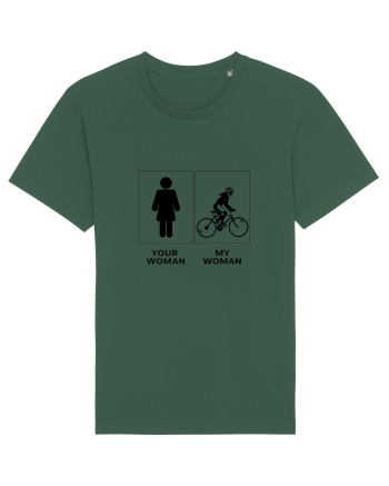 Woman Cycling Design Bottle Green
