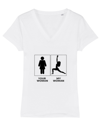 Woman Yoga Design White