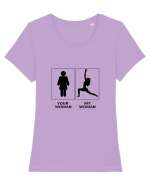 Woman Yoga Design Tricou mânecă scurtă guler larg fitted Damă Expresser