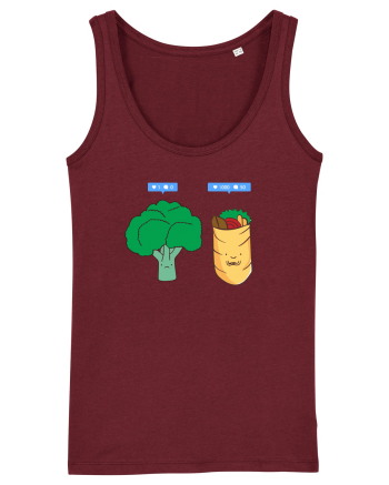 Vegan on social media Burgundy