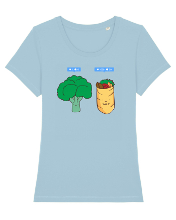 Vegan on social media Sky Blue