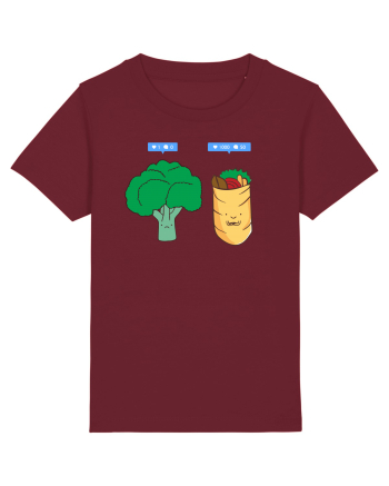 Vegan on social media Burgundy