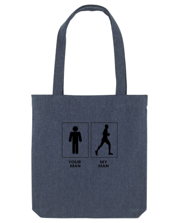 Man Running Design Midnight Blue