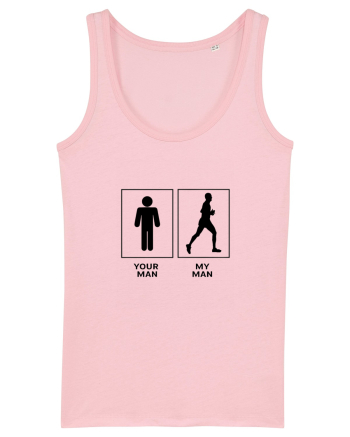 Man Running Design Cotton Pink