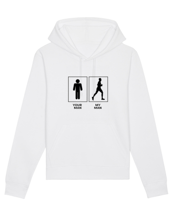Man Running Design White