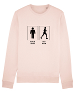 Man Running Design Bluză mânecă lungă Unisex Rise