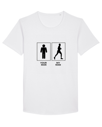 Man Running Design White