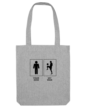 Man Football Design Heather Grey