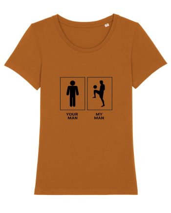 Man Football Design Roasted Orange