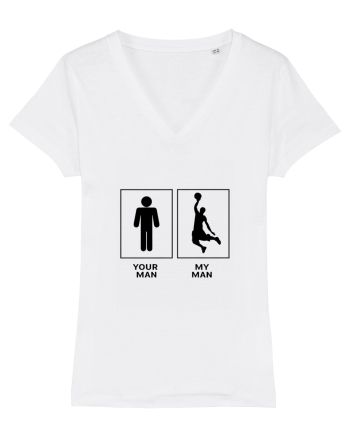 Man Basketball Design White