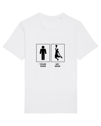 Man Basketball Design White