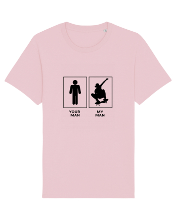 Man Skateboarding Design Cotton Pink
