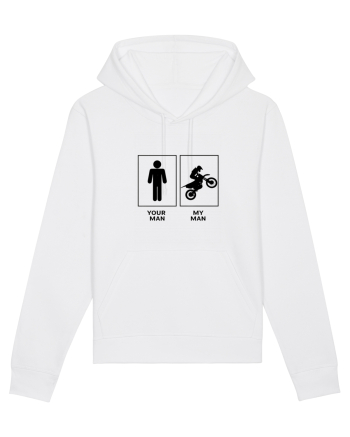 Man Biker Design White