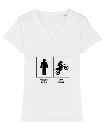 Man Biker Design White