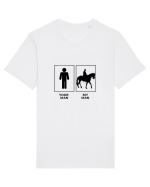 Man Horse Riding Design Tricou mânecă scurtă Unisex Rocker