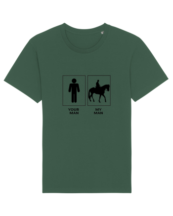 Man Horse Riding Design Bottle Green