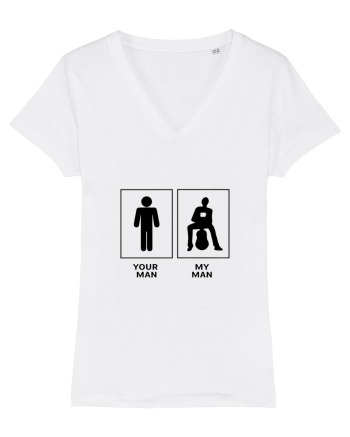 Man Guitar Design White