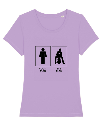 Man Guitar Design Lavender Dawn