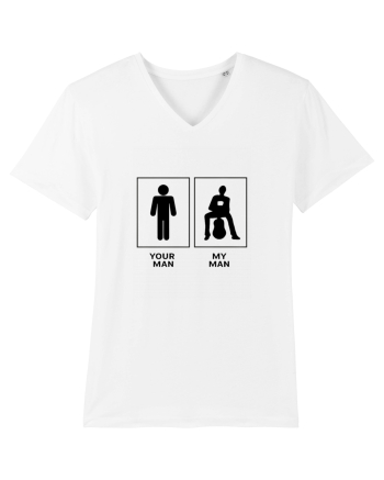 Man Guitar Design White