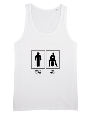 Man Guitar Design White