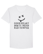 good heart gray Tricou mânecă scurtă guler larg Bărbat Skater