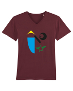 Faces Design Tricou mânecă scurtă guler V Bărbat Presenter