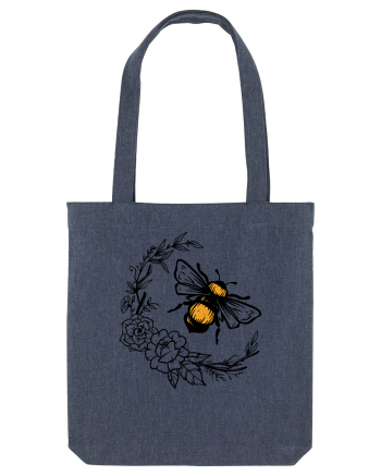 Bee Floral Midnight Blue