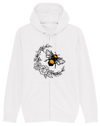 Bee Floral White