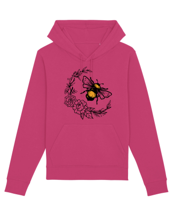 Bee Floral Raspberry