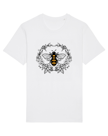 Bee Floral White