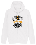 Bee Kind Bee Strong Hanorac cu fermoar Unisex Connector