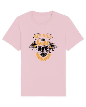 Bee Nice Or Buzz Off Cotton Pink