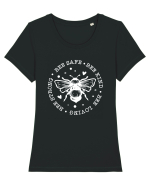 Bee Safe Kind Loving Strong Tricou mânecă scurtă guler larg fitted Damă Expresser