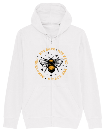 Bee Safe Kind Loving Strong White