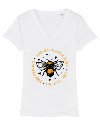 Bee Safe Kind Loving Strong White