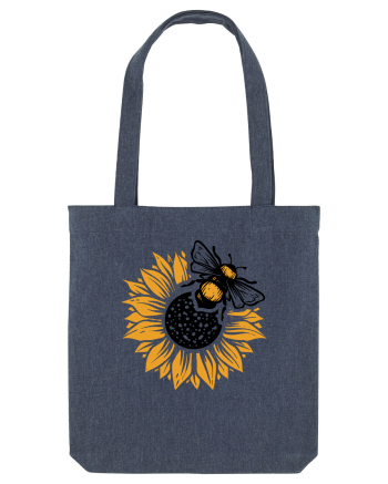 Bee Sunflower Midnight Blue