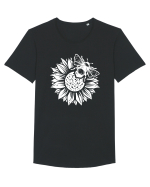 Bee Sunflower Tricou mânecă scurtă guler larg Bărbat Skater