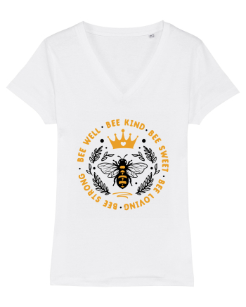 Bee Well Kind Sweet Loving Strong White