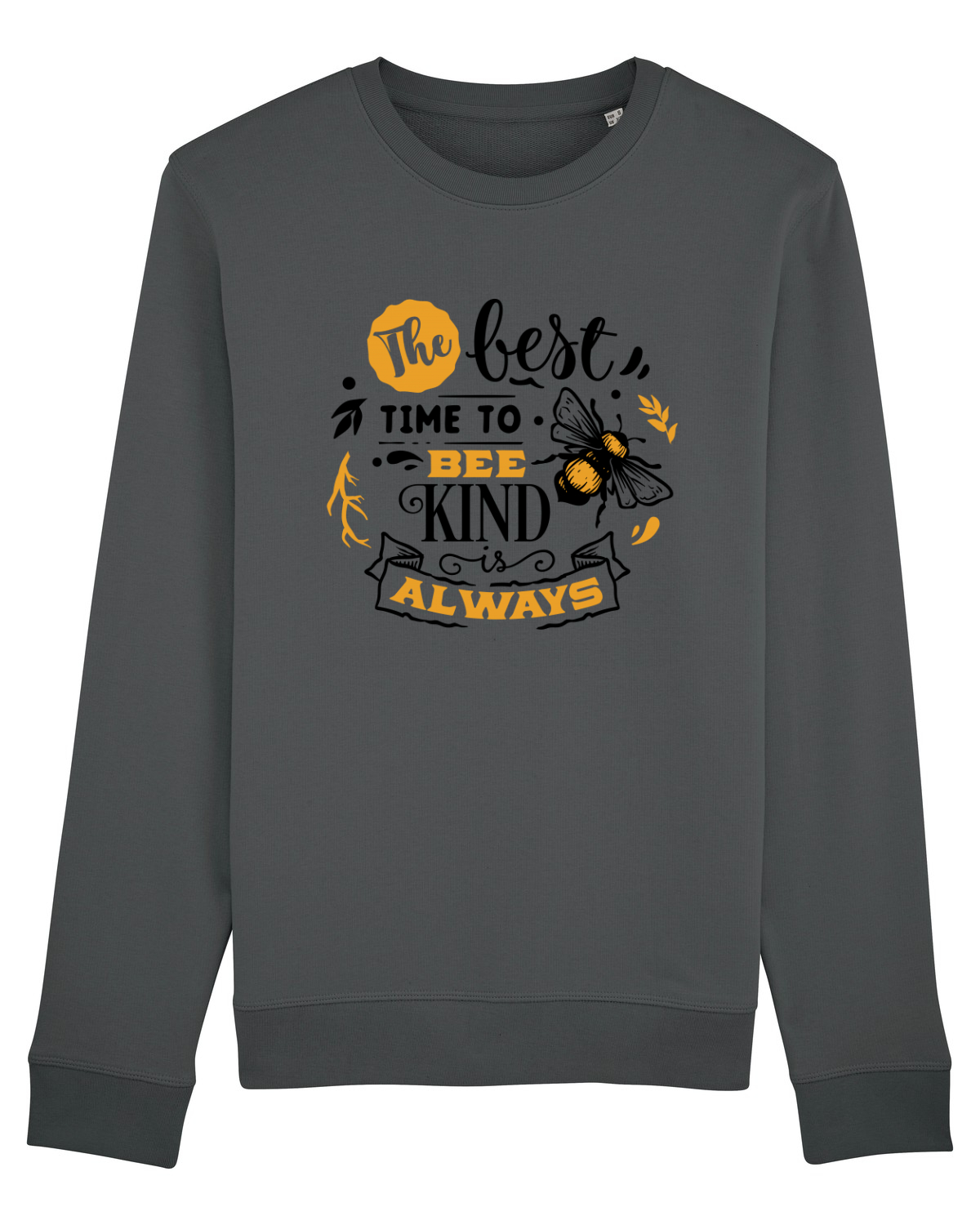 Bluză mânecă lungă Unisex Rise Anthracite