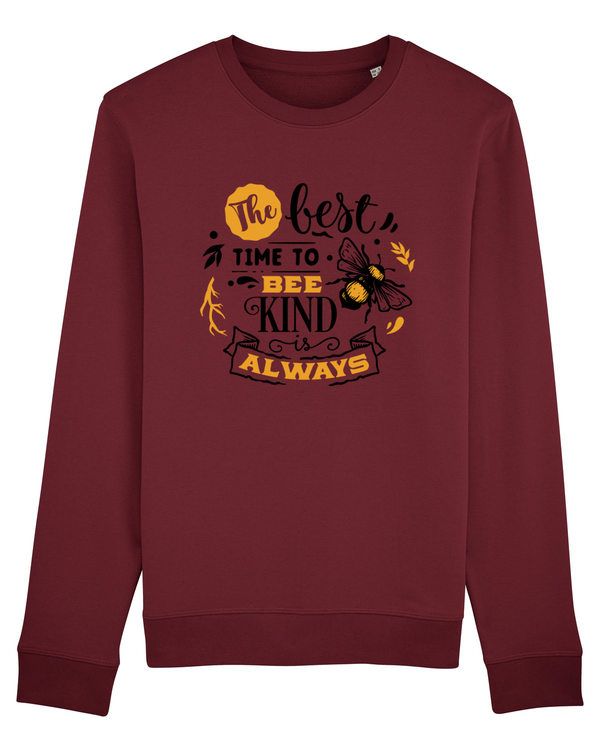 Bluză mânecă lungă Unisex Rise Burgundy