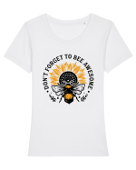 Don't Forget to Bee Awesome Tricou mânecă scurtă guler larg fitted Damă Expresser