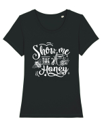 Show Me The Honey Tricou mânecă scurtă guler larg fitted Damă Expresser
